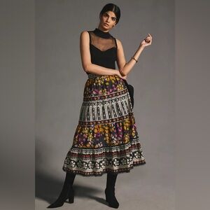 FARM Rio x Anthropologie Tiered Skirt